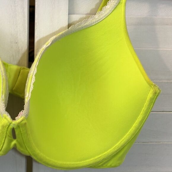 Victoria Secret Bra 34E 34DD Push Up Convertible Neon Green - Picture 7 of 10